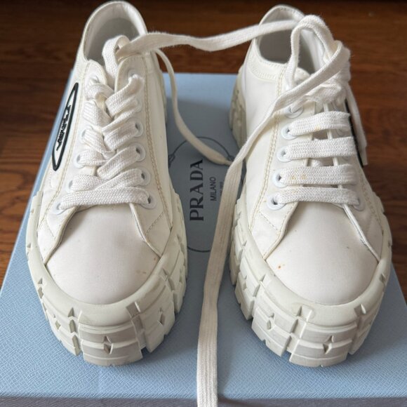 Prada Double Wheel Re-Nylon gabardine sneakers - Picture 2 of 6